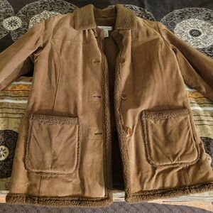 Alfani Brown Leather Outerwear